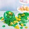 JOYIN 208 St Patrick’s Day Lucky Leprechaun Plastic Coins and 1 Large Green Cauldron with Handle Saint Patricks Pot of Gold Party Supplies